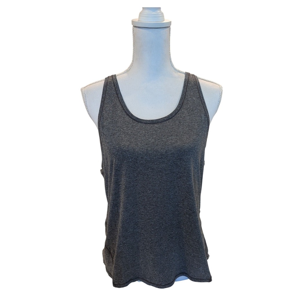 Sweaty Betty Compound Tank Top Charcoal Grey Heather Racerback Sz Large Active